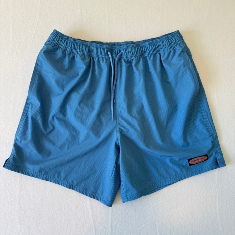 Vineyard Vines Mens Blue Stripe Swim Trunks Board Shorts Large